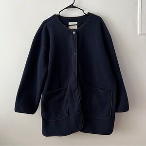 Everlane Midnight Blue Fleece Jacket